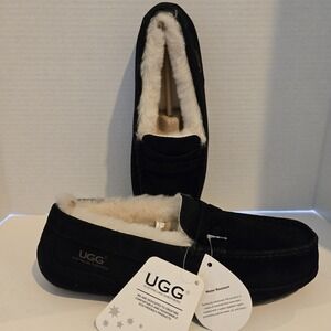 UGG Black Loafers with Cream Lining - Size 9 but runs small. Fits like 8.5